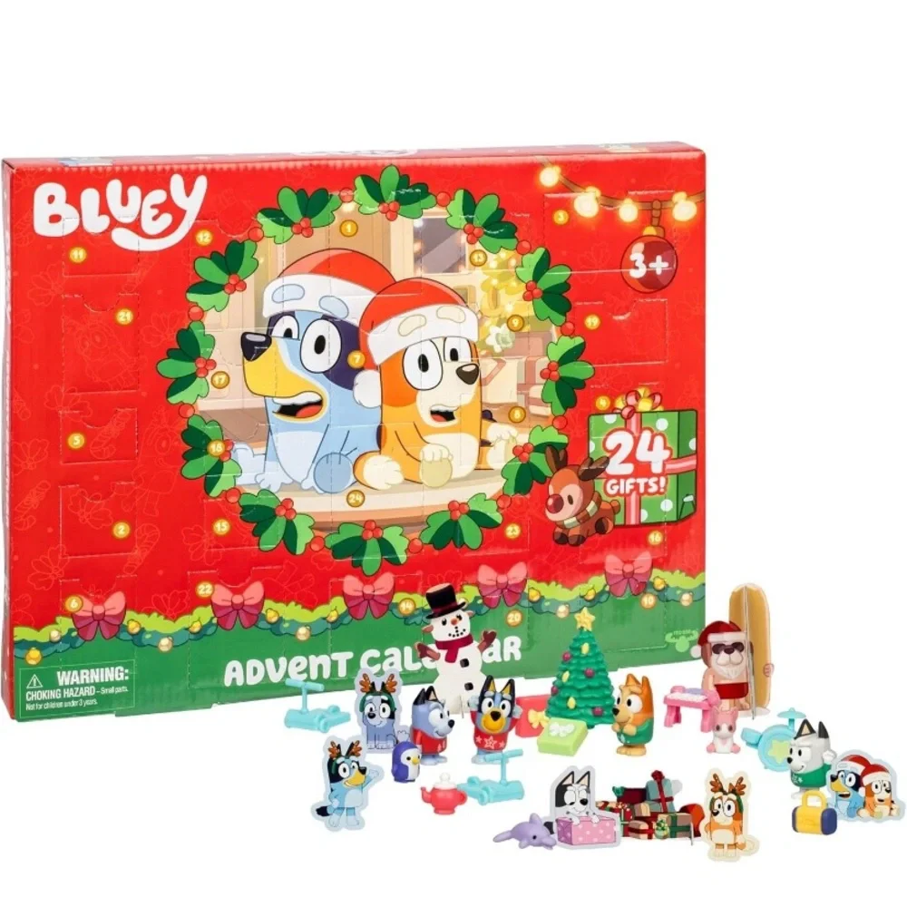 Bluey Holiday Advent Calendar - 24 Surprise Gifts - Red and Green